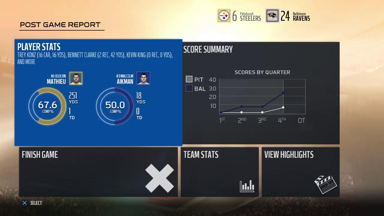 S10 W8 Steelers vs Ravens