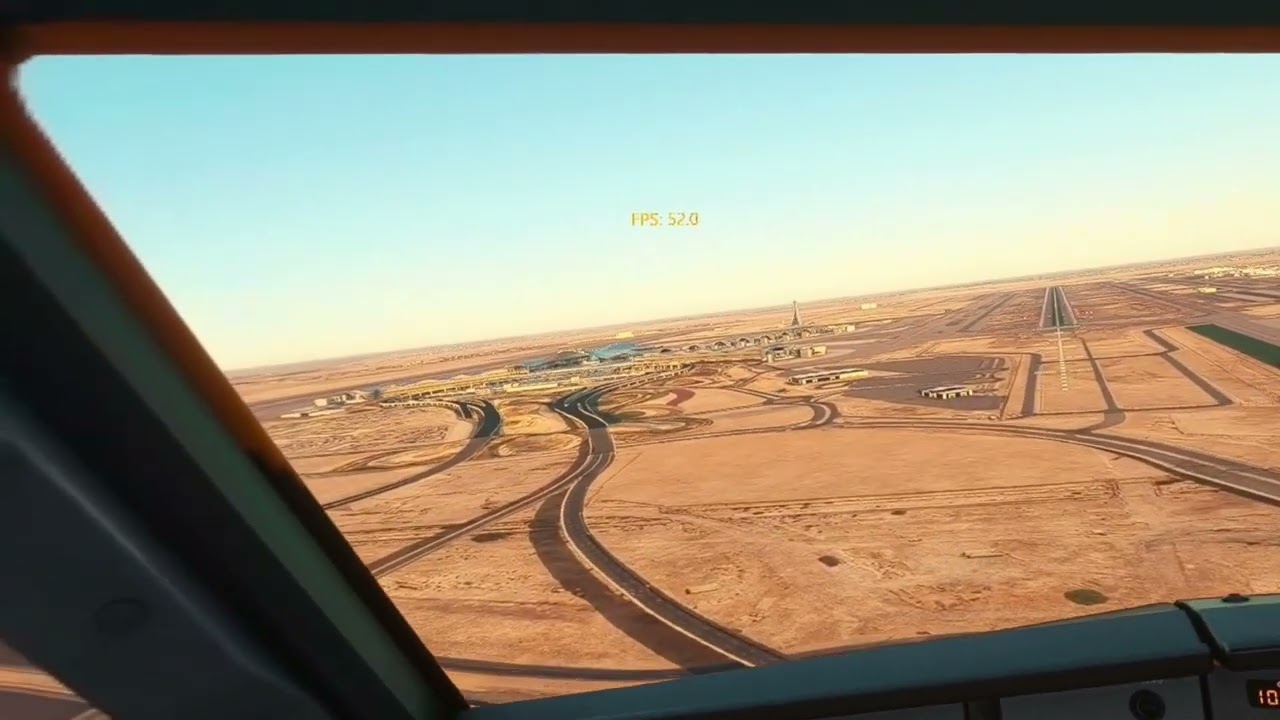 FS2020 A320 LANDING OMAA 13R BY YAS CITY VR