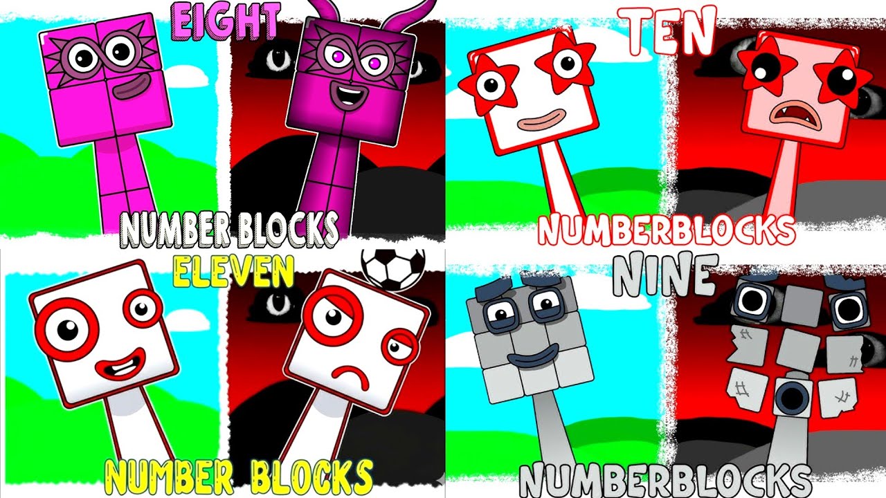 My Sprunki OC: Eight Nine Ten Eleven from Numberblocks