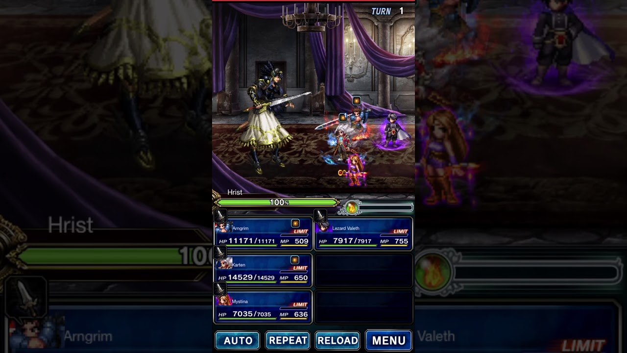 Final Fantasy Brave EXVIUS - Brahms Castle Trial Boss Battle