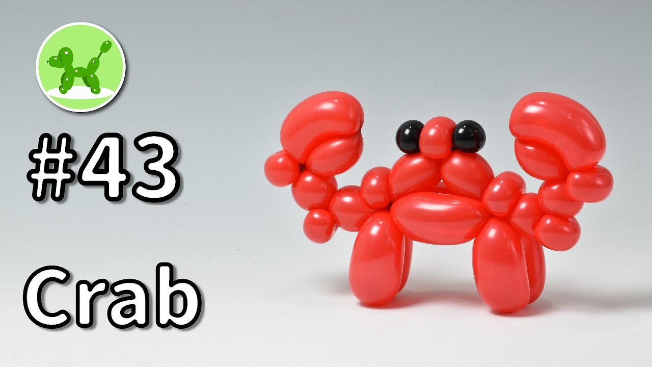 Crab - Balloon Animals for Beginners #43 / バルーンアートの基本 #43 (カニ)