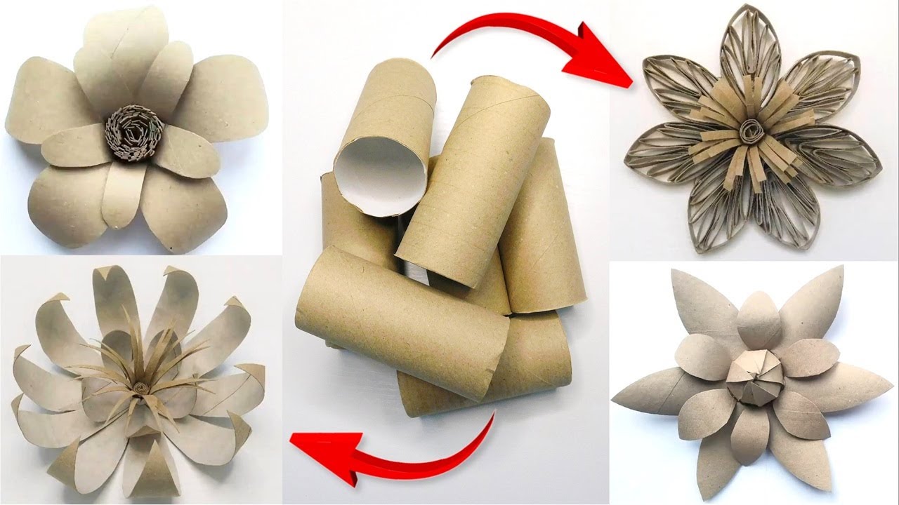 Super Easy Toilet Paper Roll DIY for Everyone 😍 4 Pretty Craft Ideas ♻️ Handmade Reuse Decor