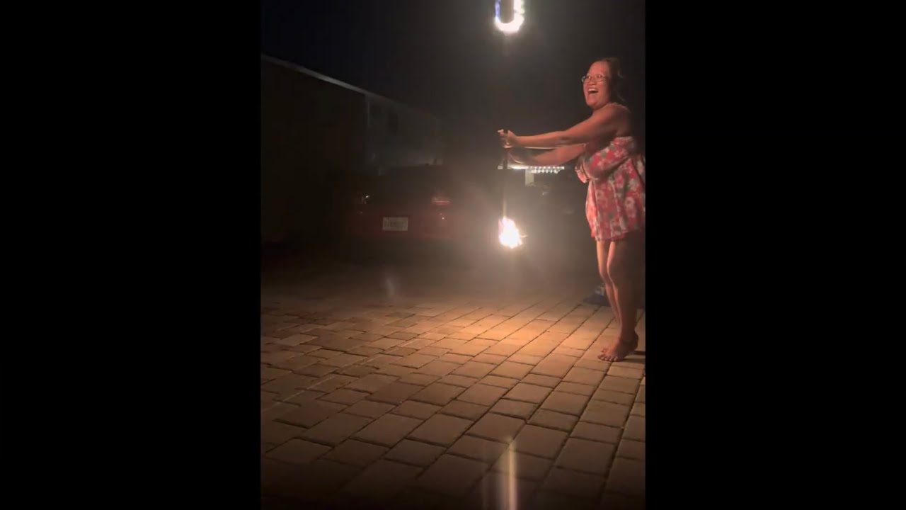 Met a new fire dancer! #firespinning 