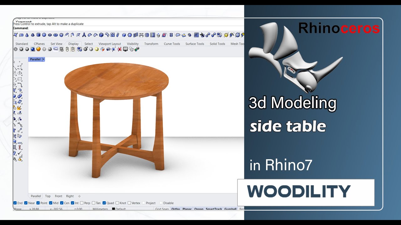 rhino tutorial- furniture 3d modeling