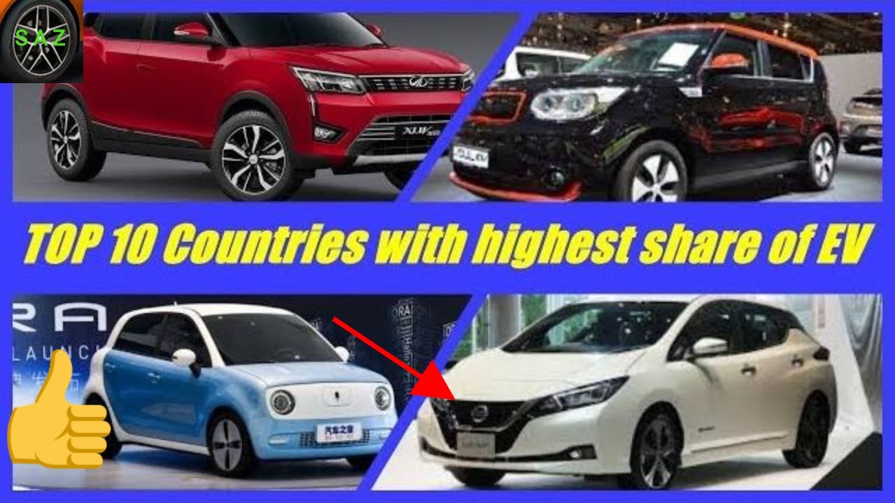 Top 10 countries with highest ev share/highest sale of electric vehicle in norway .