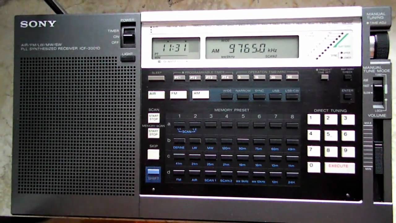 SONY ICF-2001D/2010 and DEGEN DE-1103 and LEXTRONIX/ETON E5  -  Radio New Zealand am 16.12.2010