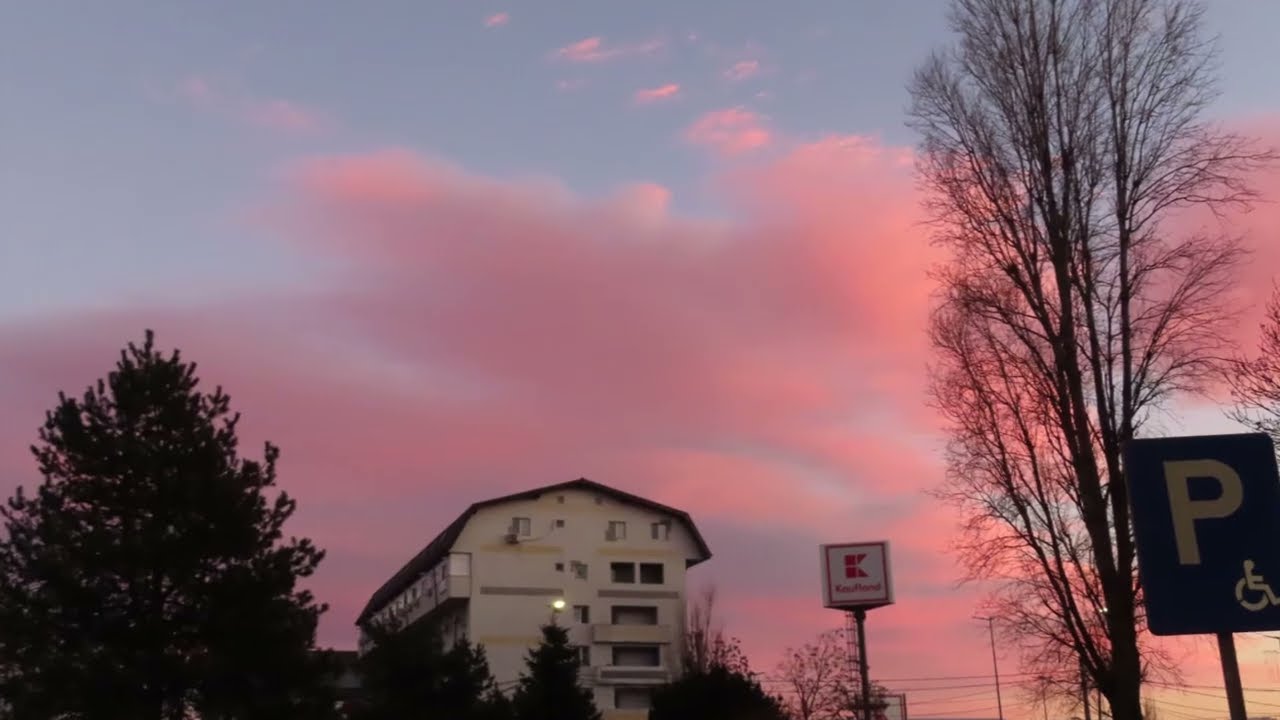 Landscapes and clouds at the sunset
