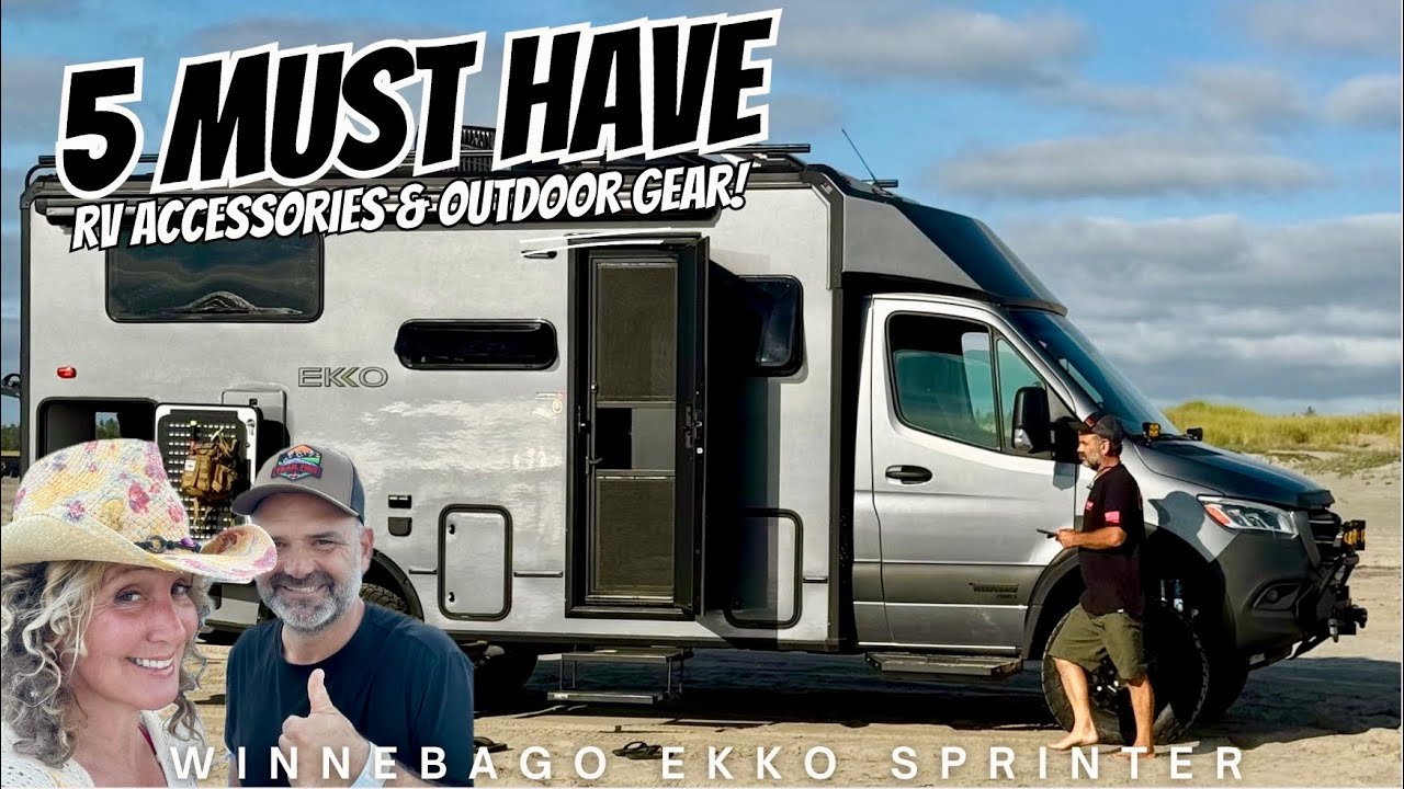 5 MUST HAVE RV ACCESSORIES AND OUTDOOR GEAR! WINNEBAGO EKKO SPRINTER | SPEKKO #travel