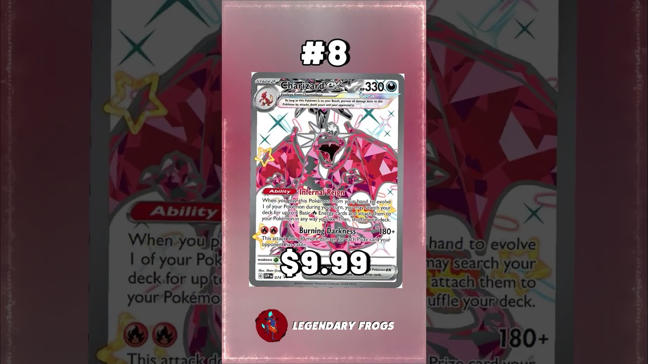 Top 10 Shiny Charizard Pokemon Cards #charizard