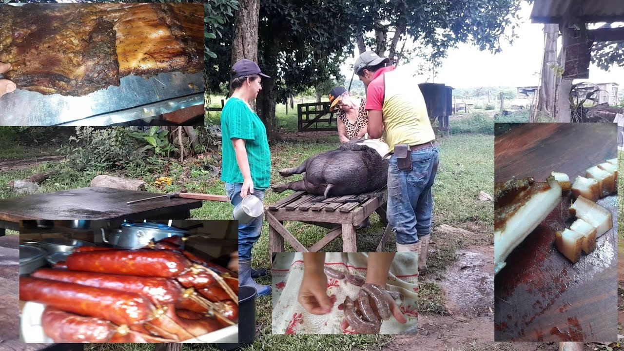 Como foi nosso Natal/matamos um porco/ muitos defumados/muita fartura