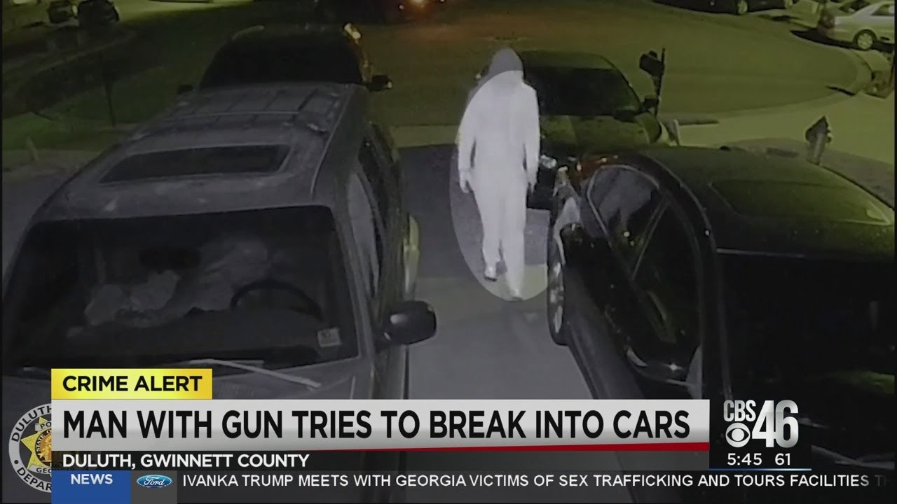 Armed man attempts to break into cars