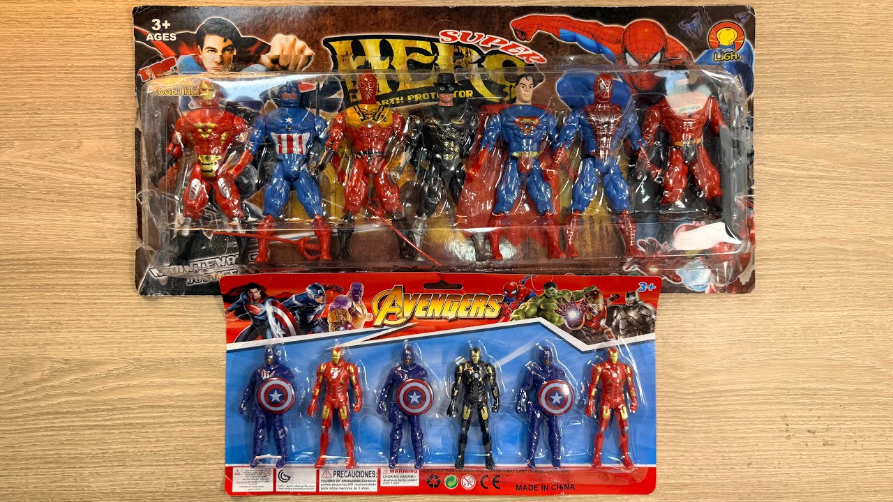 3 Minutes satisfying unboxing avengers toys set | ASMR | spiderman, hulk, iron man