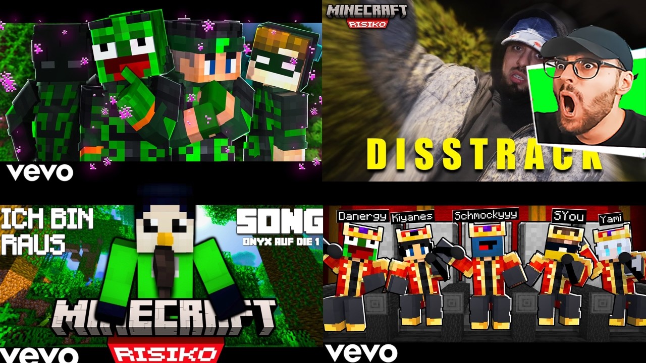 ich REAGIERE auf alle MINECRAFT RISIKO SONGS