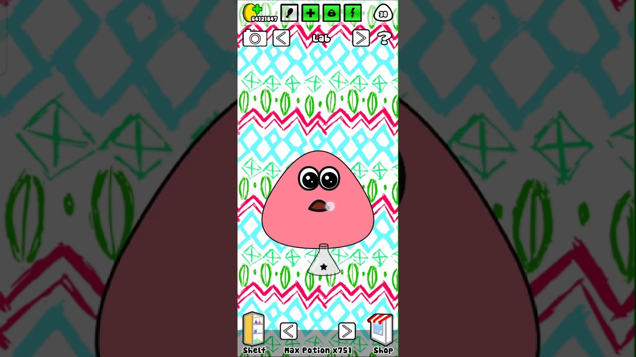 Baby pou adult potion gameplay