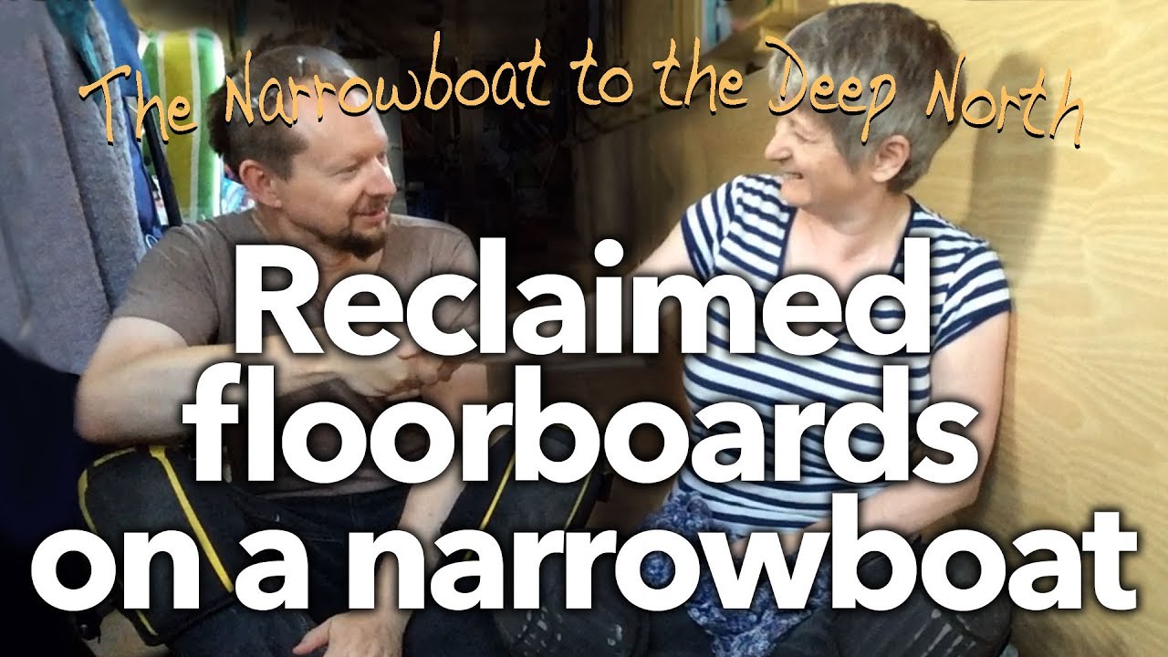 #14 Reclaimed floorboards on a narrowboat