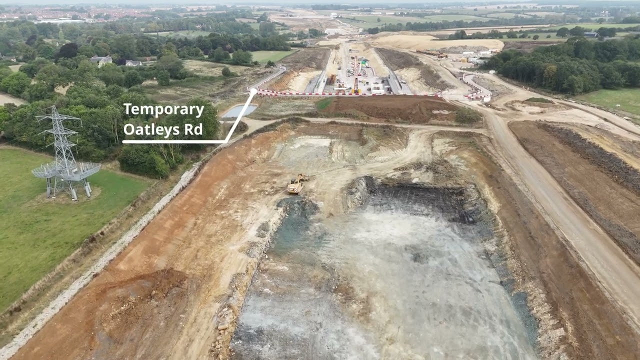 HS2 Construction Progress Newton Purcell to Long Itchington Tunnel, September 2024