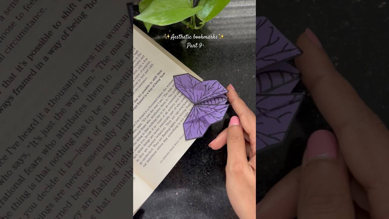 DIY butterfly bookmark 🦋✨Easy Aesthetic bookmarks ideas #butterflybookmark #origamibookmark