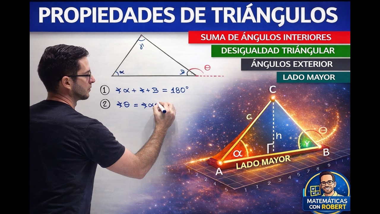 PROPIEDADES DE TRIÁNGULOS (+) 🔻ejercicios resueltos 🔺