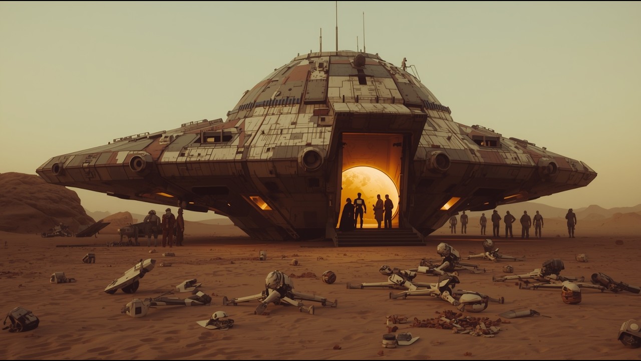 A Forgotten Starship Left to Decay — Until a Human Mechanic Restores It Into a Galactic Colossus