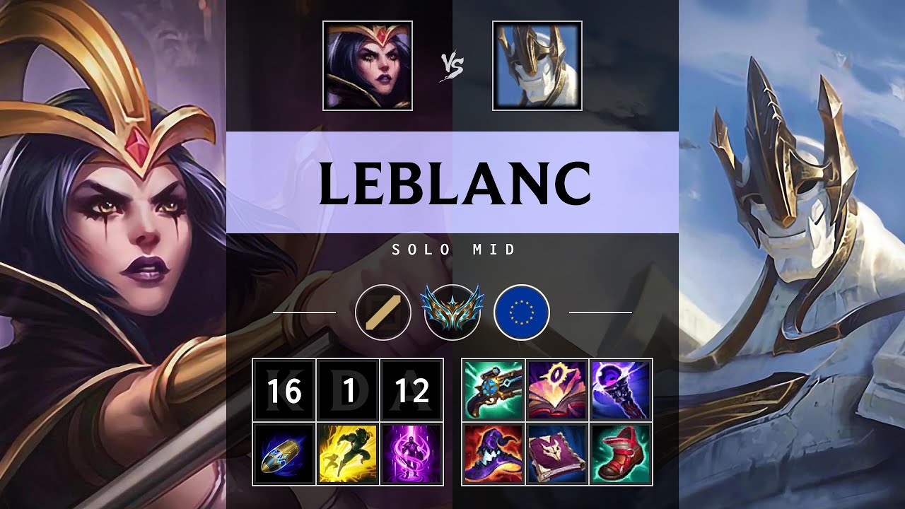 LeBlanc Mid vs Galio: Legendary - EUW Challenger Patch 25.S1.1