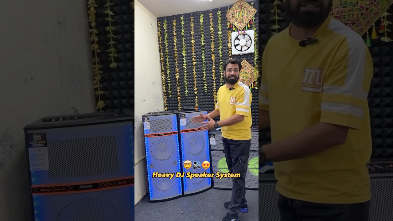 Heavy DJ Speaker System🤯😍🔥 #weddingsongs #speaker #dj #djsystem #ytshorts #shorts