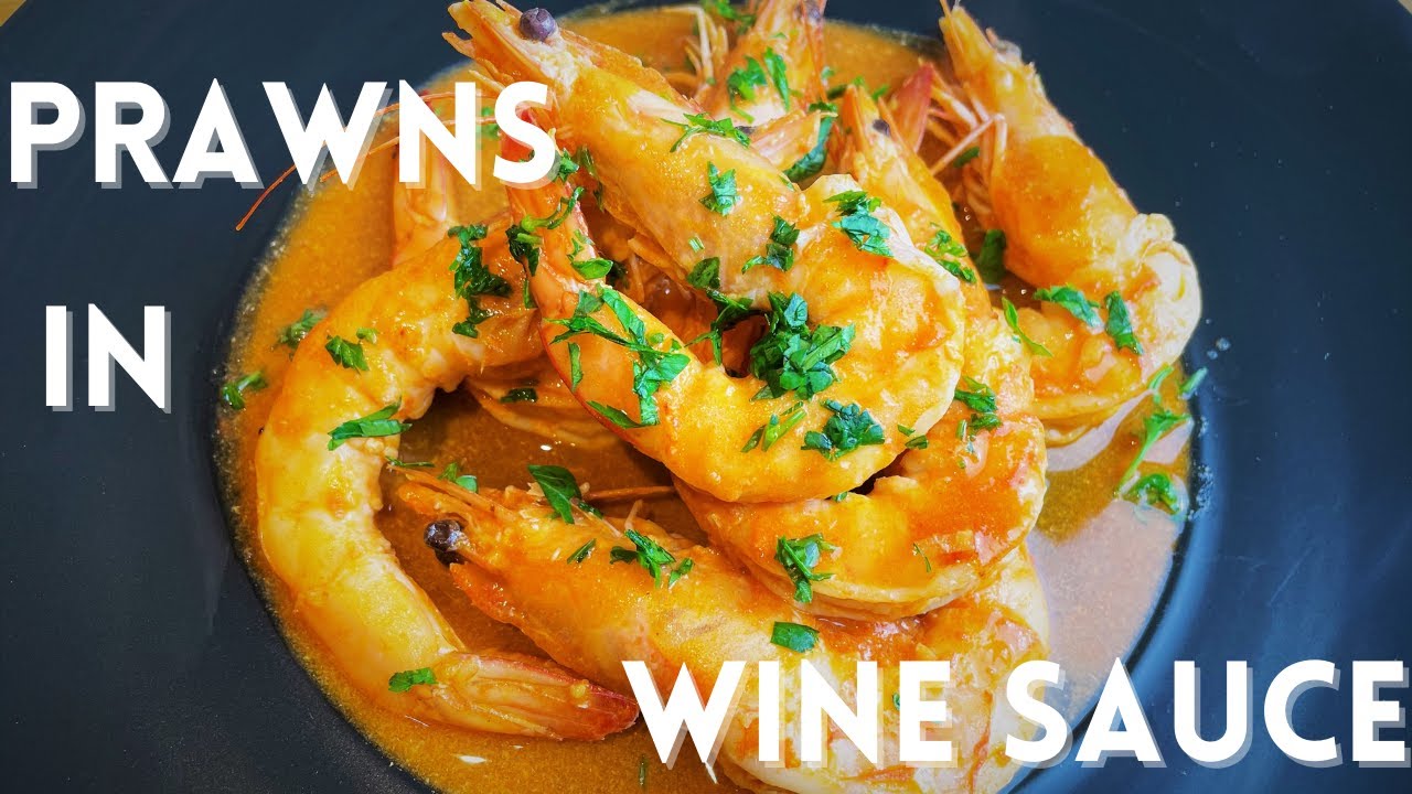 Prawns in White Wine Sauce - ready in minutes and super easy!