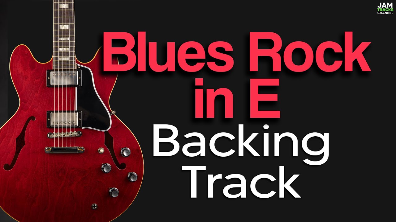 Blues Rock Guitar Backing Track in E I Shuffle Groove 120 bpm