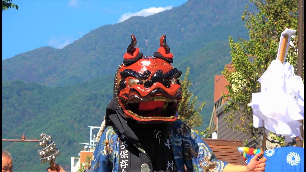 第15回南信州獅子舞フェスティバル　上中村獅子舞保存会の神楽獅子