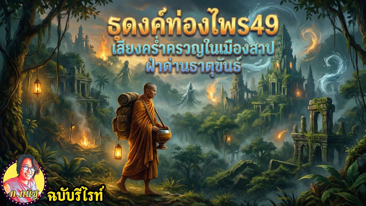 หลวงพี่ครุฑ ธุดงค์ท่องไพร ตอนที่ 49 l เสียงคร่ำครวญในเมืองสาป ฝ่าด่านธาตุขันธ์