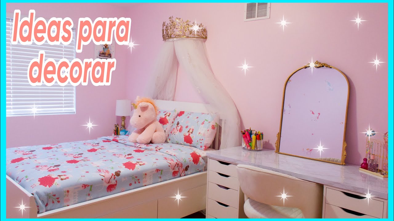 TRANSFORMA TU CUARTO EN UN DIA | HABITACION PARA NIÑAS DECORACION. UNICORNIO Y PRINCESAS