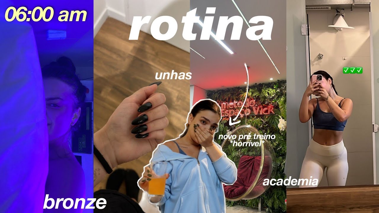 ROTINA MATINAL DE AUTOCUIDADO ÀS 06AM | fiz as unhas, sobrancelha, bronze, fui pra outra cidade