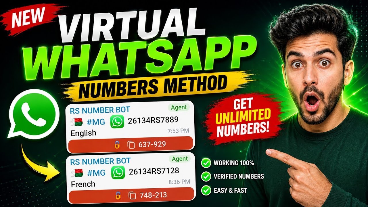 NEW WhatsApp Virtual Numbers Method 2026 | Full Guide