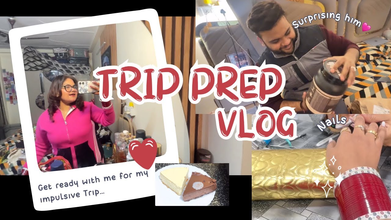 *SURPRISED* & Impulsive Anniversary Trip🚌🎒| Excited Prep Vlog💃🏼| SHOCKED my Husband| RachitGotLucky 