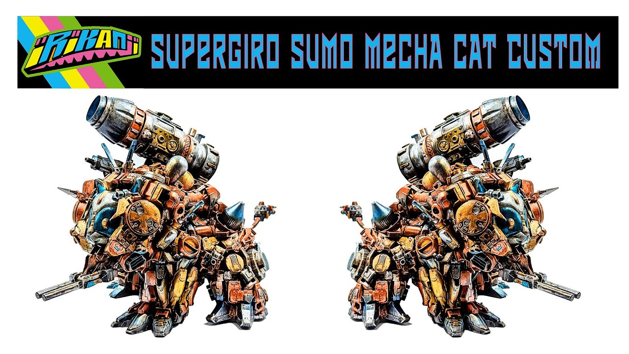 Customising a SuperGiro Sumo Mecha Cat Art Toy !!