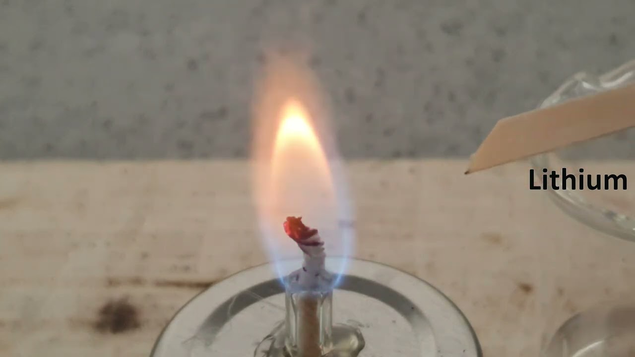 Flame tests using a spirit burner