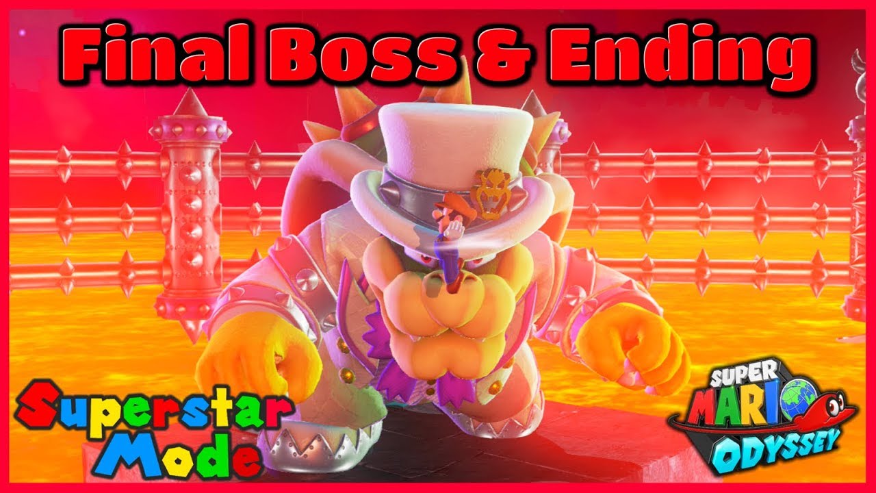 Super Mario Odyssey MASTER MODE - Final Bowser Fight (& Ending) on INSANE Difficulty