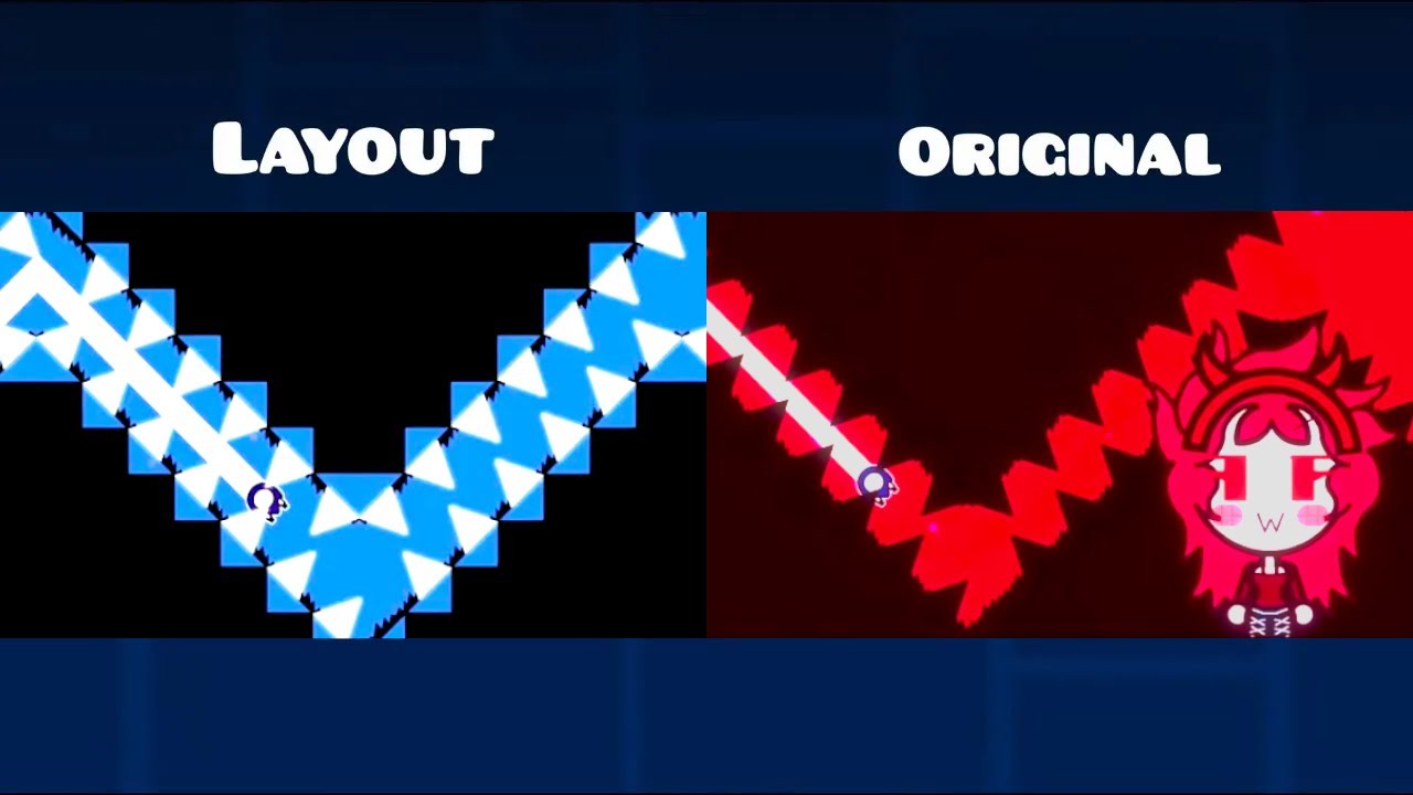 ASHLEY WAVE TRIALS - Layout vs Original | Geometry Dash 2.2