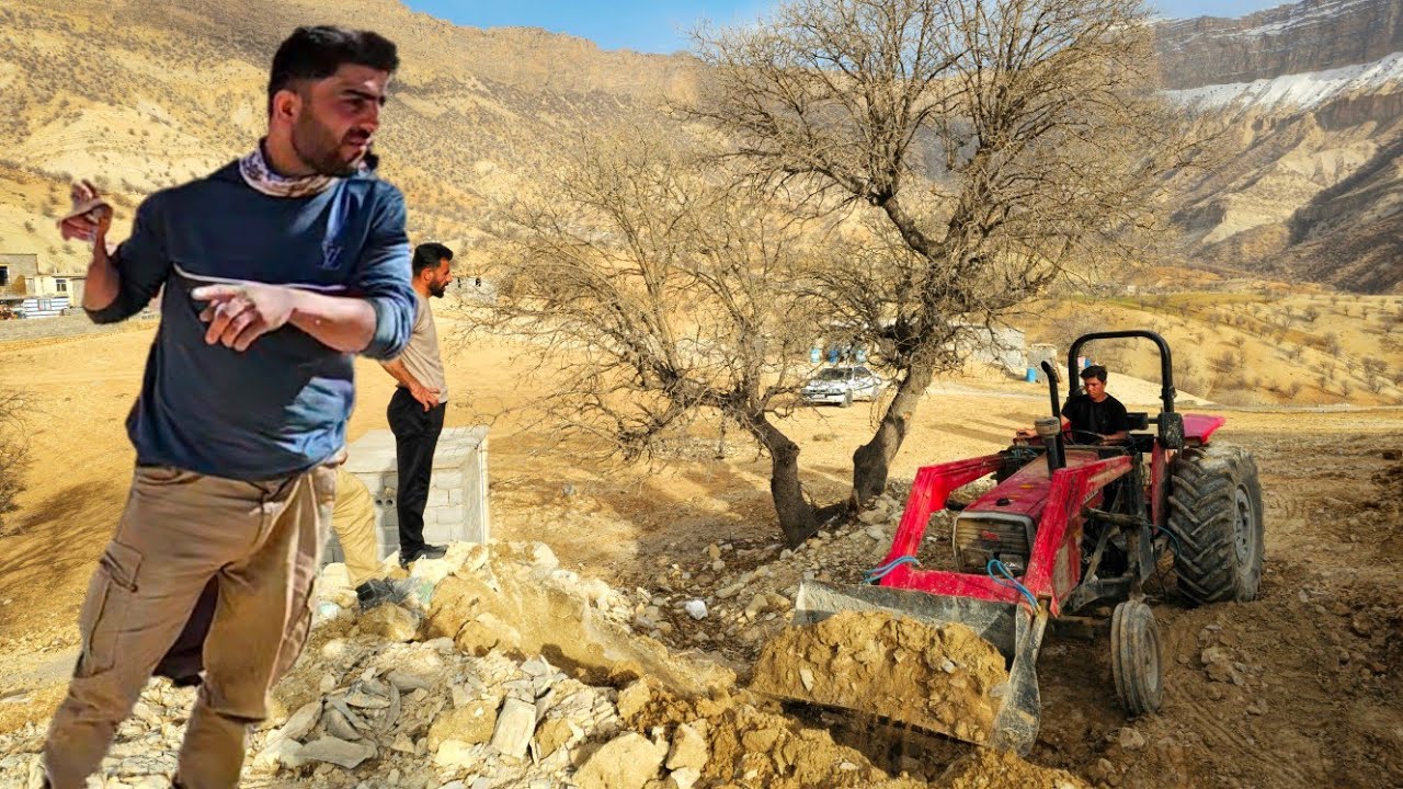 A massive excavation operation with a tractor! Ali's continued efforts to build his dream house