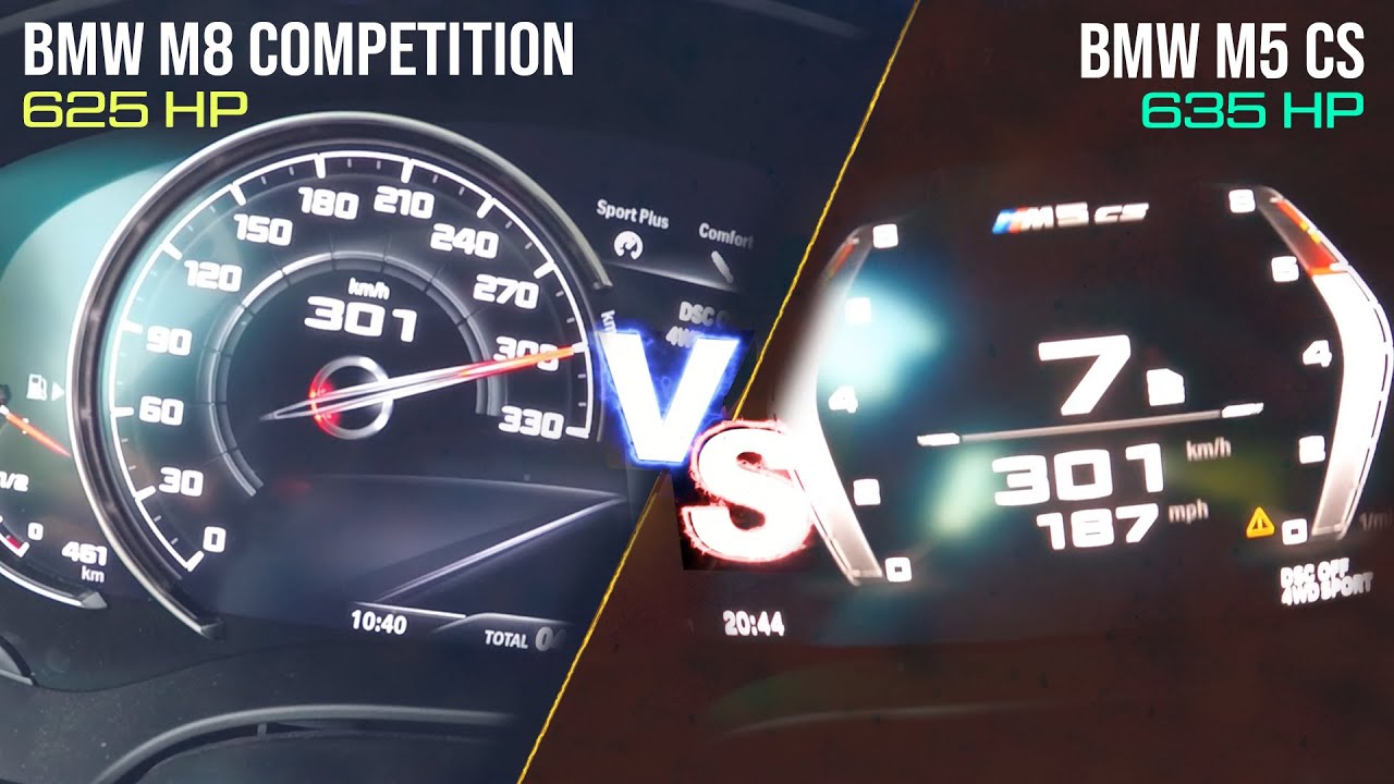 BMW M5 COMPETITION VS BMW M5 CS | ACCELERATION BATTLE 0-300 km/h