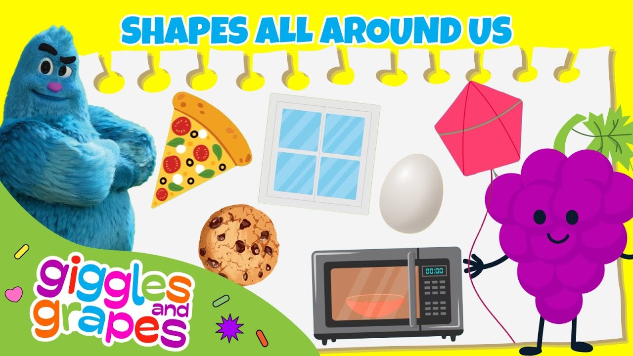 Exploring Shapes Around Us  ⭐ | Tips and Tricks to Learn Fast | Giggles and Grapes