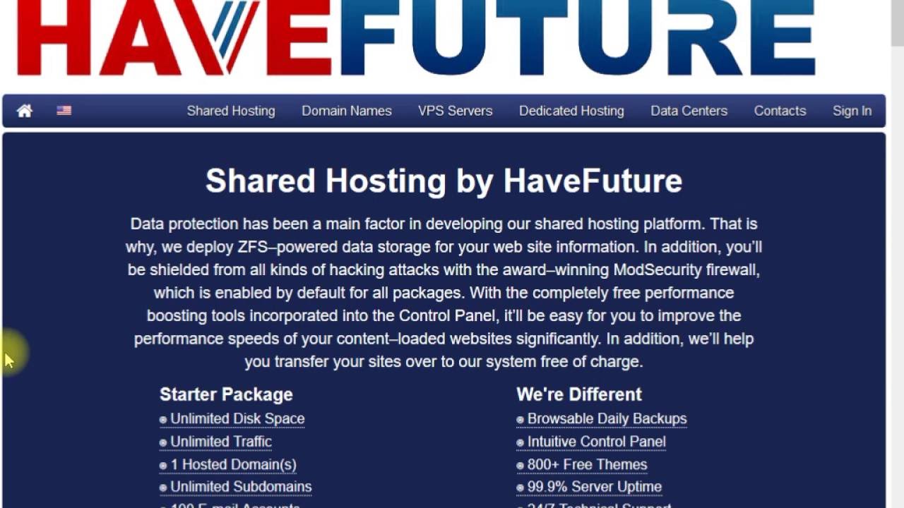 1.How to create account with web hosting HAVEFUTURE.BIZ