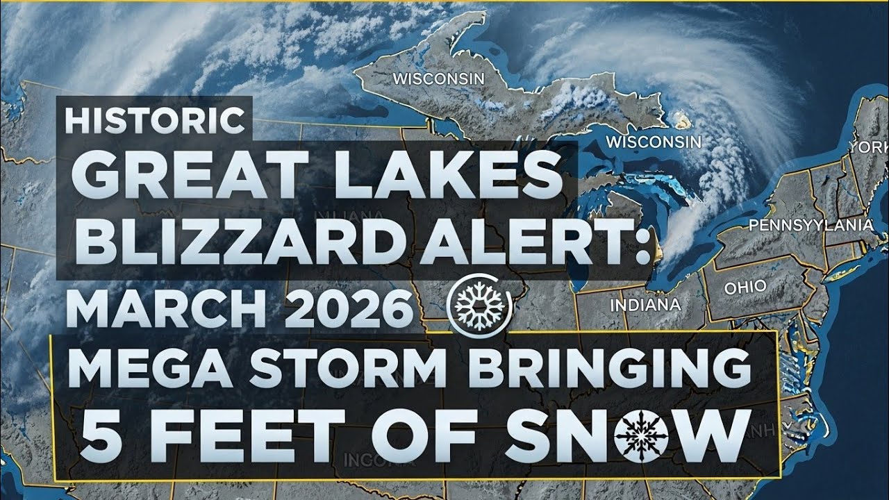 Historic Great Lakes Blizzard Alert: March 2026 Mega Storm Bringing 5 Feet of Snow#Blizzard2026 