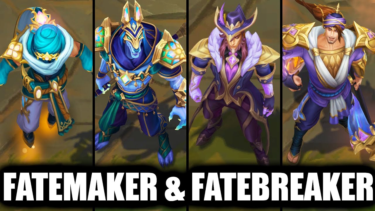 All New Fatebreaker Malzahar, Taric, Fatemaker Nasus & Victorious Twisted Fate Skins Spotlight