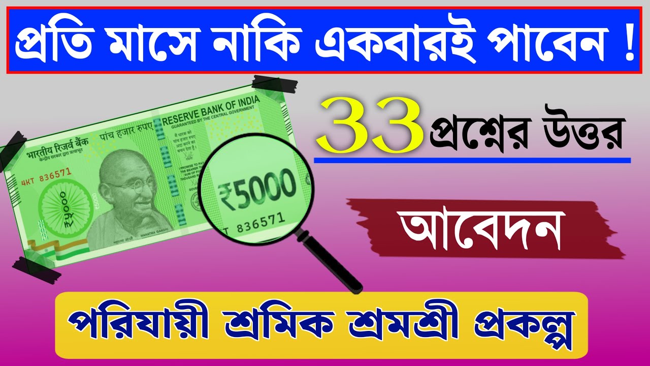 “শ্রমশ্রী প্রকল্প ও পরিযায়ী শ্রমিক – সব প্রশ্নের উত্তর | Shramashree Prokolpo Full Details 2025”