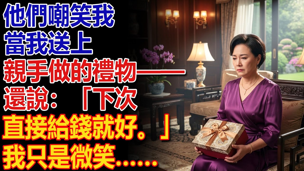 🎁😏當我送上親手做的禮物時，他們笑了出來—— 💸還說：「下次直接給錢就好。」 我只是微微一笑…… 🔥💔