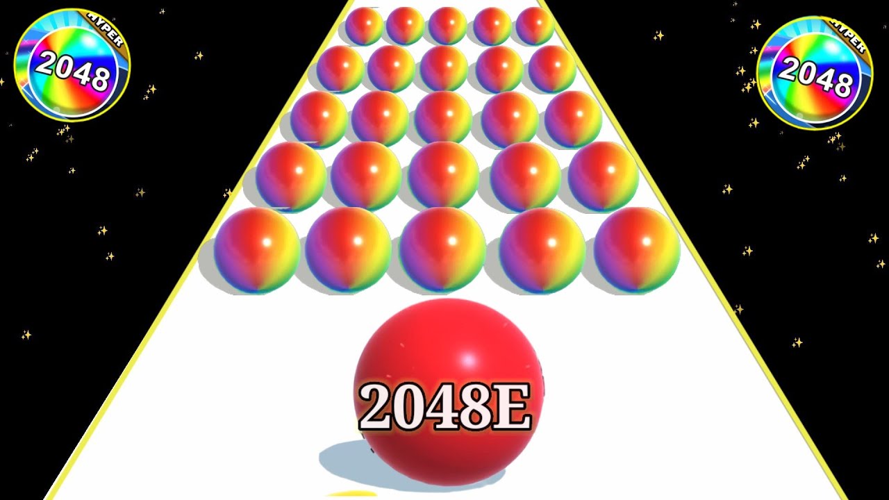 🧶 Satisfying Mobile Game/ Ball run infinity vs Bullet Army Run - 2048 Ball Gameplay Update Level #2