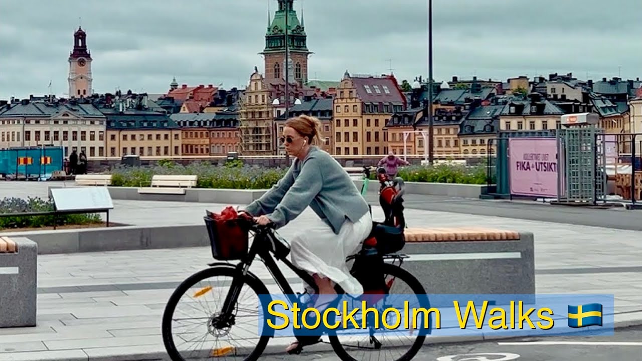 Stockholm: Relaxing walk from Östermalm to Södermalm on a rainy summer evening.