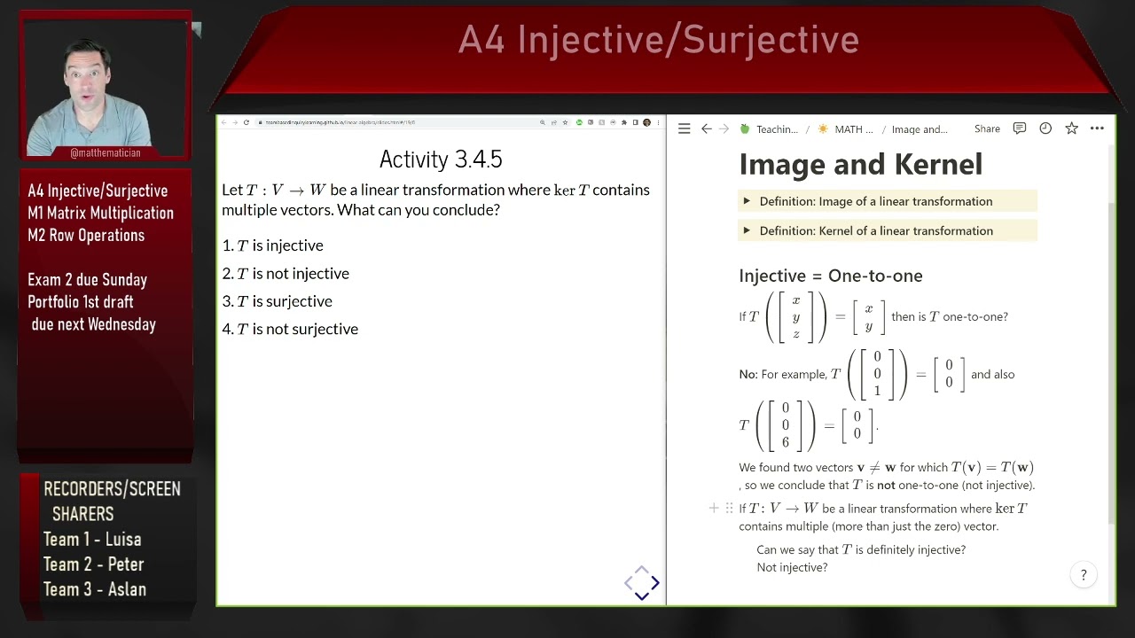 202.A4 Injective Linear Transformations