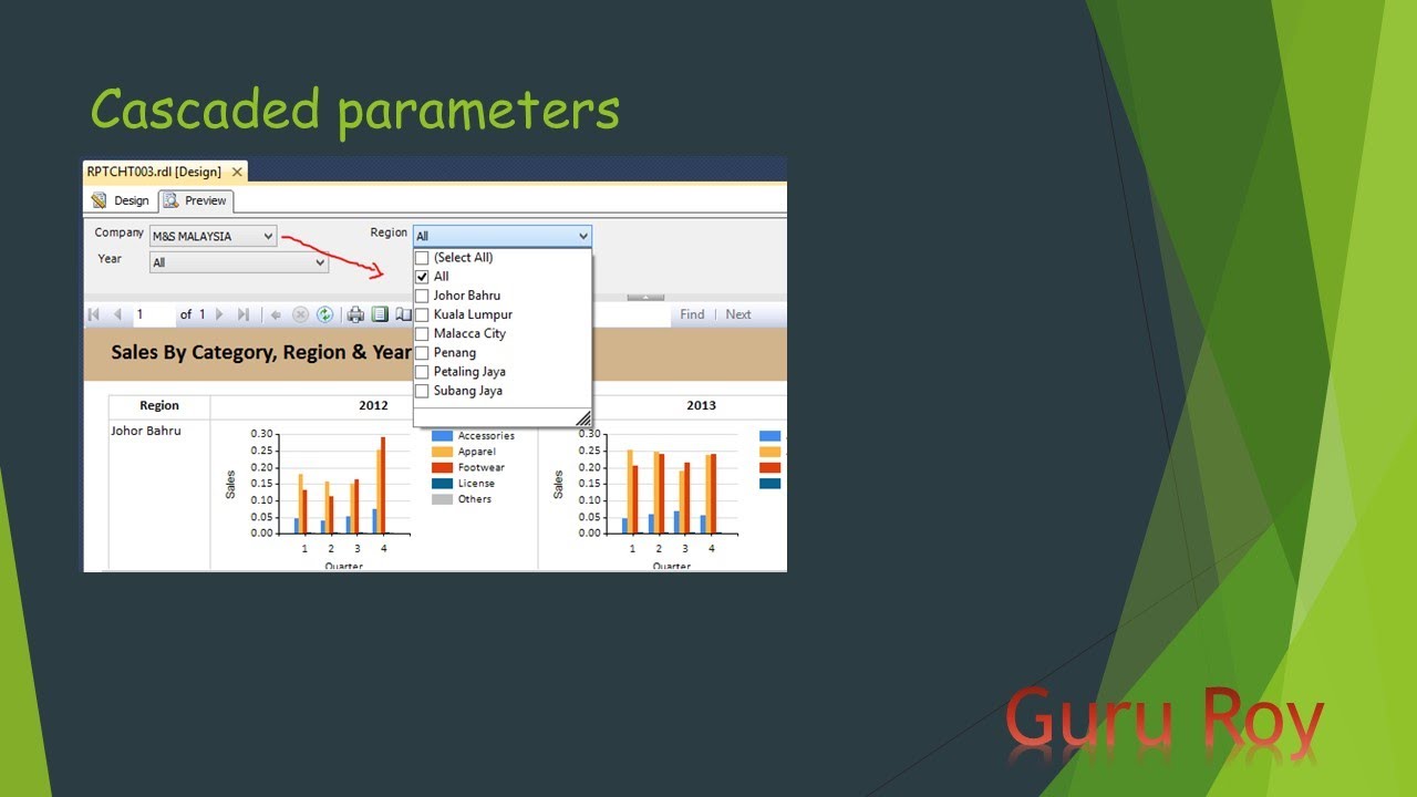 Session 3: Cascaded Parameter in SQL Server Reporting Services | SSRS tutorials | parameters in SSRS
