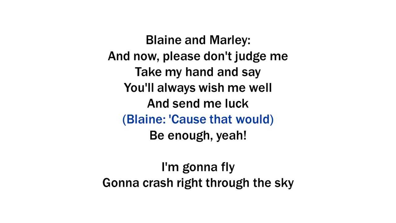 Glee All Or Nothing Lyrics